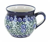Blue Rose Polish Pottery Seaside Swirl Medium Bell Shaped Mug