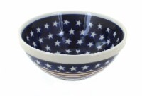 Blue Rose Polish Pottery Stars & Stripes Small Serving Bowl