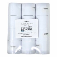 Monroe 15 LB Bond Paper Rolls, Single Ply, 2.25" x 150' for Printing Calculators (12-Pack)