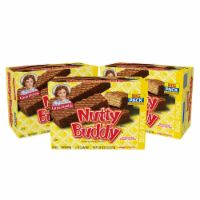 Little Debbie Nutty Buddy Bars, 3 Big Pack Boxes, 72 Twin Wrapped Peanut Butter Wafer Bars