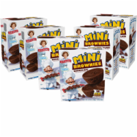 Little Debbie Mini Brownies, 6 Boxes, 30 Travel Pouches of Bite Size Chocolate Brownies