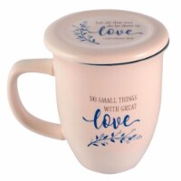CA Gift 170459 Mug - Do Small Things with Coaster & Lid, White