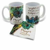 CA Gift 265097 15 oz Mug with Fabric Coaster - Lovitude - Prayer Changes Everything