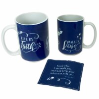 CA Gift 214328 15 oz Live by Faith with Fabric Coaster Mug