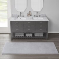 Gracie Mills Bath Rug Collection Grey 24x40