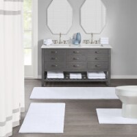 Gracie Mills Bath Rug Collection White 24x72