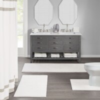 Gracie Mills Bath Rug Collection Ivory 24x72