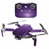 MightySkins DJMAVMIN2021-Purple Diamond Plate Compatible with DJI Mini 2 Portable Drone - Pur