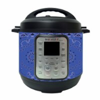 MightySkins INPTDO6QT-Blue Bandana Skin Compatible with Instant Pot Duo 6 qt. - Blue Bandana