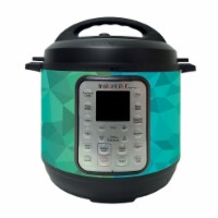 MightySkins INPTDO6QT-Blue Green Polygon Skin Decal Wrap for Instant Pot Duo 6 qt. Sticker -