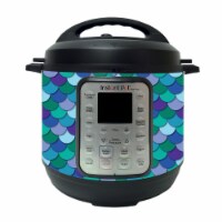 MightySkins INPTDO6QT-Blue Scales Skin Compatible with Instant Pot Duo 6 qt. - Blue Scales