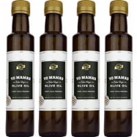 Yo Mama's Foods Imported Greek Extra Virgin Olive Oil | (4) 8.45oz Glass Bottles