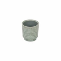 Cheungs 5658GRN Celadon Rippled Ceramic Planter, Green