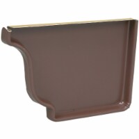 Spectra Metals 5 In. Aluminum Brown Right Gutter End Cap 5ENRRTB