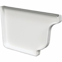 Spectra Metals 5 In. Aluminum White Left Gutter End Cap 5ENLRTW