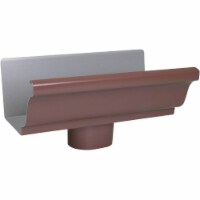 Spectra Metals 5 In. K Style Aluminum Brown Gutter Drop Outlet 3DROPRTB