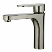 Donostia Single Handle Bathroom Vanity Faucet in Brushed Nickel, Silver