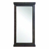Milton Greens Stars Inc Wood Beveled Leaning/Wall Mounted Mirror in Dark Brown