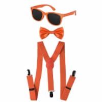 Dress Up America Kids Neon Suspender Bowtie Accessory Set#44; Costume