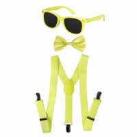 Dress Up America Kids Neon Suspender Bowtie Accessory Set#44; Costume
