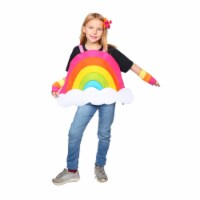 Dress Up America 1053-T4-S Rainbow Costume for Tunic&#44; Arm Bands & Hair Clip - Size T4 Sma
