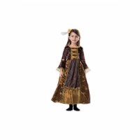 Dress Up America 1068-L Girl Duchess Costume Dress & Hair Pin, Brown - Large