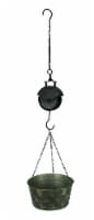 Vintage Metal Pail and Pulley Indoor/Outdoor Hanging Planter