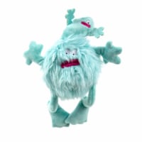 goDog PlayClean Germs Monster Squeaker Plush Pet Toy for Dogs - Seafoam, Small