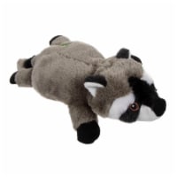 goDog Flatz Raccoon Squeaky Plush Dog Toy, Chew Guard Technology, Large