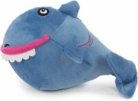 goDog Action Plush Shark Animated Squeaker Plush Pet Toy for Dogs - Blue, One Size