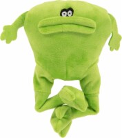 goDog Action Plush Frog Animated Squeaker Plush Pet Toy for Dogs - Green, One Size