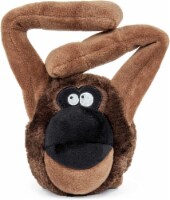 goDog Action Plush Ape Animated Squeaker Plush Pet Toy for Dogs - Brown, One Size