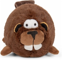 goDog Action Plush Beaver Animated Squeaker Plush Pet Toy for Dogs - Brown, One Size
