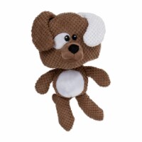 goDog Checkers Dog Squeaky Plush Dog Toy, Chew Guard Technology, Large