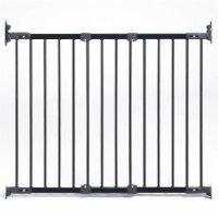 KidCo G2101 Angle Mount Metal Safeway Quick Release Top of Staircase Gate, Black