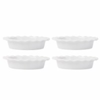 Home Essentials & Beyond 15270 5 in. Fiddle & Fern Ruffle Mini Pie Plates - Set of 4