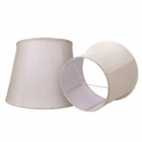 ALUCSET Royal Foldable Lampshades with Spider Installation, Set of 2, Off White