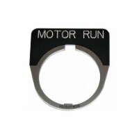 Eaton Legend Plate,Half Round,Motor Run,Black  10250TM81