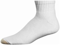 GOLDTOE® Men's Cotton Quarter Athletic Extended Socks - 6 Pack - White