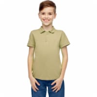 DDI 2191487 Boys' Short Sleeve Khaki Polo Shirts - Size 4-7 Case of 36
