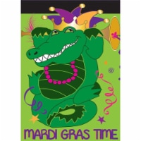 Dicksons 01926 Burlap Mardi Gras Time Garden Flag