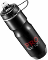 PRO BIKE TOOL 24oz BLACK Insulated Bike Water Bottle (680ml) - Easy Squeeze Sports Bottle