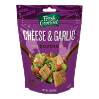 Fresh Gourmet Cheese & Garlic Croutons Perspective: Main