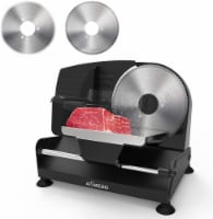 Electric Meat slicer for Home Use 200W, Aemego Food Slicer with Removable Stainless Steel Bl
