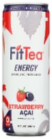 FitTea™ Energy Strawberry Acai Sparkling Refresher Energy Drink Can Perspective: Main
