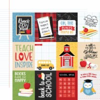 School Rules Double-Sided Cardstock 12 X12 -3 X4  Journaling Cards