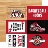 Basketball Double-Sided Cardstock 12 X12 -4 X6  Journaling Cards