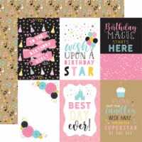 Magical Birthday Girl Double-Sided Cardstock 12 X12 -4 X6  Journaling Cards