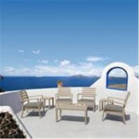 Siesta ISP004S7-DVR-CTA Artemis XL Outdoor Club Seating Set with Sunbrella Taupe Cushion  Tau