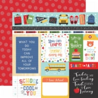 I Love School Double-Sided Cardstock 12 X12 -Multi Journaling Cards
